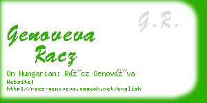 genoveva racz business card